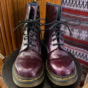 Dr. Martens Pascal Purple Patent Leather Lace Up Boot